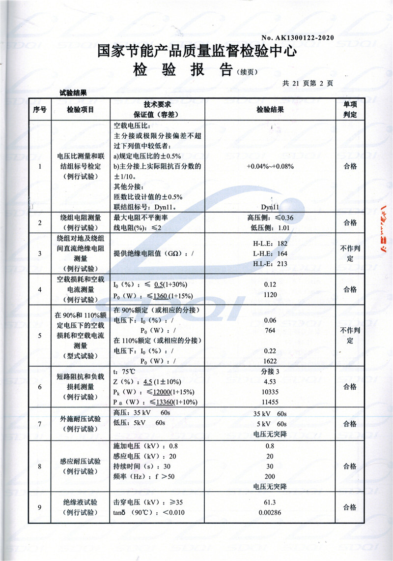 高低压试验报告-S11-1250保德保德保德油浸式变压器-2.jpg